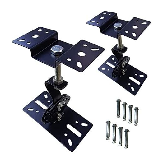 SPS-506B Ceiling Speaker Mounts Wall Mount, Horizontal 360 Degree Total Adjustment, Hold up to 90lbs, Stainless Steel, Ceiling Mounting Bracket for Large Surrounding Sound Speakers(2 Packs Black)