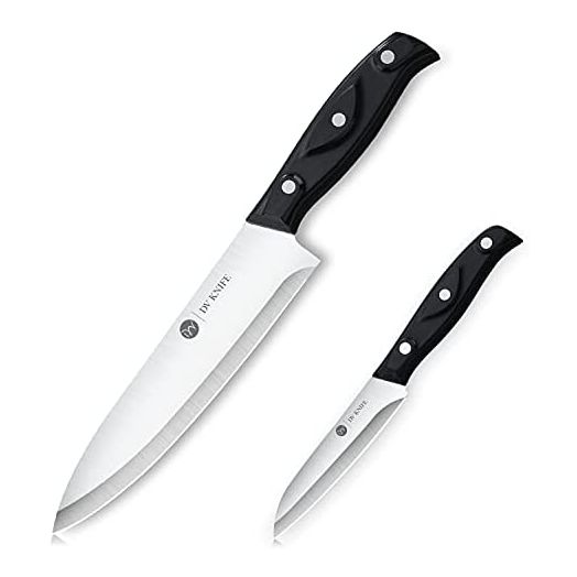 Chef Knife - Kitchen Knives, 8 inch Chef's Knife, 4 inch Paring Knife, High Carbon Stainless Steel with Ergonomic Handle