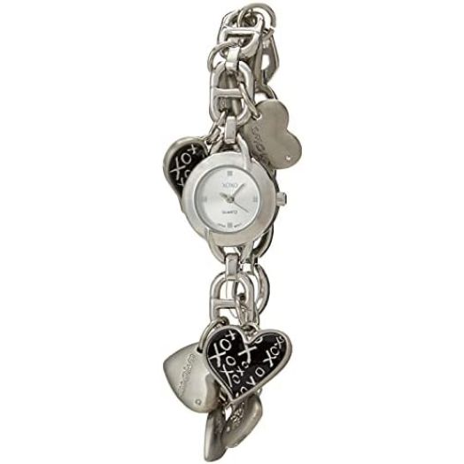 XOXO Women's XO7030 Silver Dial Silver-tone Heart Charms Watch