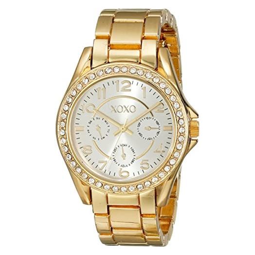 XOXO Women's XO178 Rhinestone-Accented Gold-Tone Watch