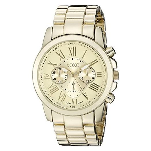 XOXO Women's XO228 Gold-Tone Bracelet Watch