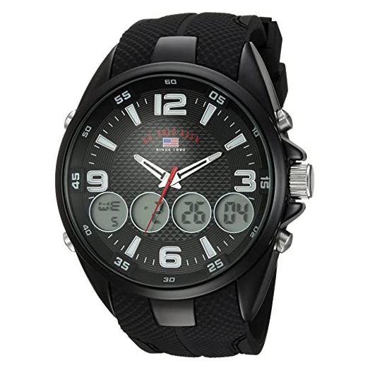 U.S. Polo Assn. Men's US9596 Analog-Digital Display Analog Quartz Black Watch