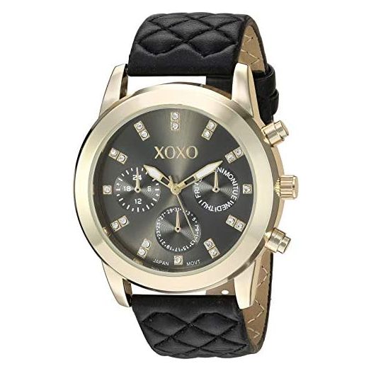 XOXO Women's XO3498 Analog Display Analog Quartz Black Watch