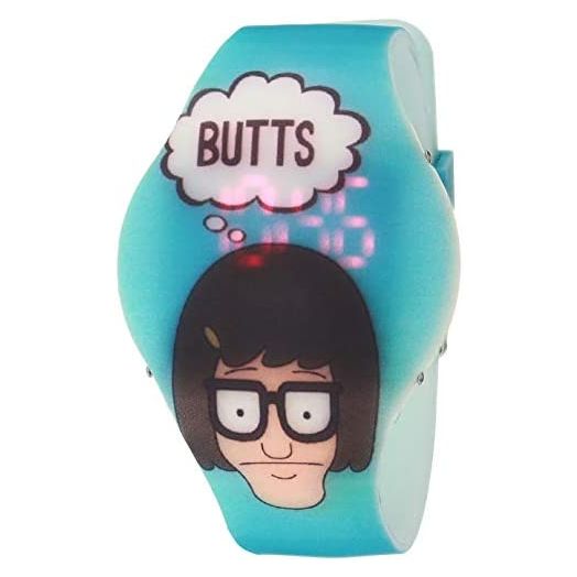 Bob's Burgers LED Digital Watch with Character Face (Model: BOG4003AZ)