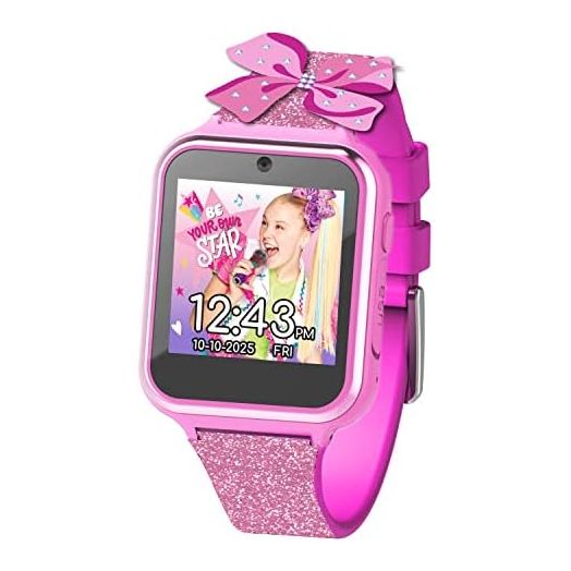 Accutime Kids Nickelodeon JoJo Siwa Educational Learning Touchscreen Smart Watch Toy for Girls, Boys, Toddlers - Selfie Cam, Learning Games, Alarm, Calculator, Pedometer & More (Model: JOJ4347AZ)