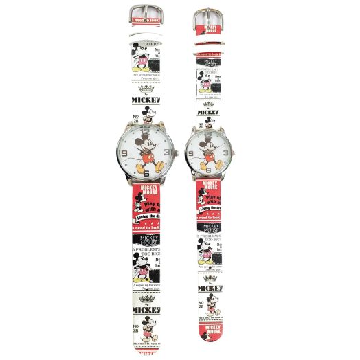 Accutime Disney Mickey Mouse Collection His & Hers 2 Pack Men and Women's Analog Watch Set (Model: MK50014AZ)