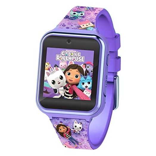 Accutime Kids Gabby's Doll House Purple Educational Touchscreen Smart Watch Toy for Girls, Boys, Toddlers - Selfie Cam, Learning Games, Alarm, Calculator, Pedometer & More (Model: GAB4007AZ)