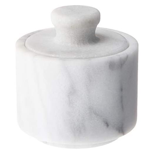 Fox Run Marble Salt Cellar, White 3" x 3"