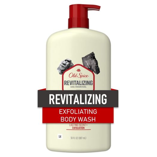 Old Spice Men's Body Wash Revitalizing with Charcoal, 30 oz