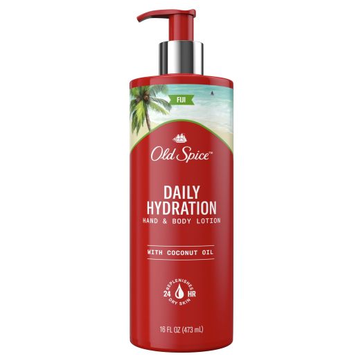 Old Spice Daily Hydration Hand & Body Lotion for Men, Fiji with Coconut Oil, 16 fl oz