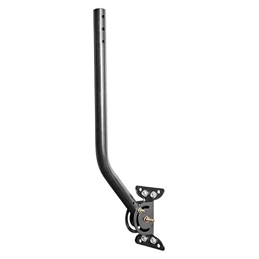 Philips Universal Adjustable TV Antenna Mount, Steel J-Mount for Attic Outdoor Roof Wall Installation, Weatherproof Mast Pole, Mounting Bracket and Hardware Included, Black, SDW1220/27
