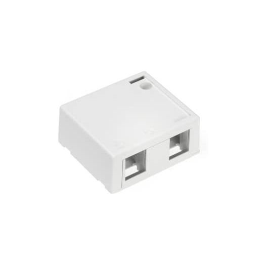 Leviton 41089-2WP QuickPort 2-Port Surface-Mount Housing, White