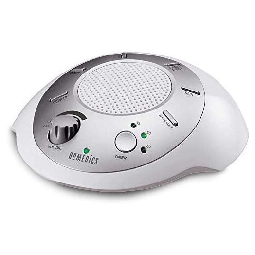 HoMedics White Noise Sound Machine | Portable Sleep Therapy for Home, Office, Baby & Travel | 6 Relaxing & Soothing Nature Sounds, Battery or Adapter Charging Options, Auto-Off Timer Sound Spa