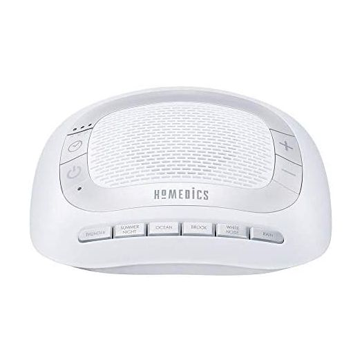 HoMedics White Noise Sound Machine | Portable Sleep Therapy for Home, Office, Baby & Travel | 6 Relaxing & Soothing Nature Sounds, Battery or Adapter Charging Options, Auto-Off Timer