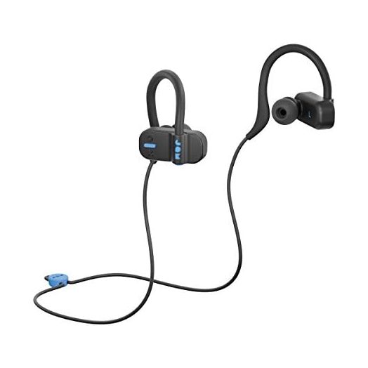 JAM Live Fast Workout Earphones 30 ft. Bluetooth Range, IP67 Sweat Resistant Earbuds 3 Sizes Included, 12 Hour Battery Life, Hands-Free Calling Black