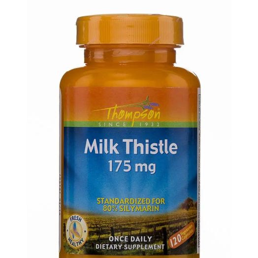 Thompson Milk Thistle 175 mg (Standardized for 80% Silymarin) - 120 Vegetarian Capsules
