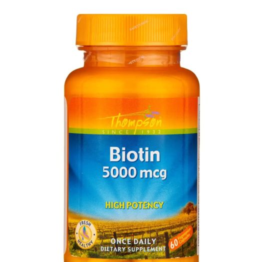 Thompson Biotin 5000 mcg (High Potency) - 60 Vegetarian Capsules