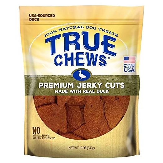 True Chews 019362-2303 Premium Jerky Cuts Made With Real Duck 12 Oz, Natural