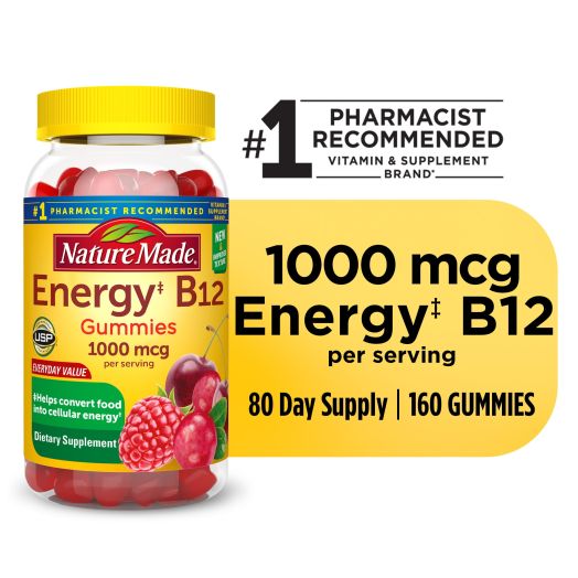 Nature Made Energy B12 1000 mcg Gummies, 160 Count