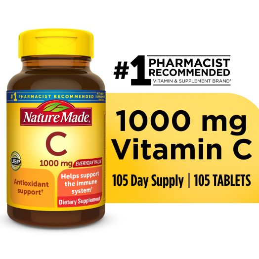 Nature Made Vitamin C 1000 mg Tablets, 105 Count