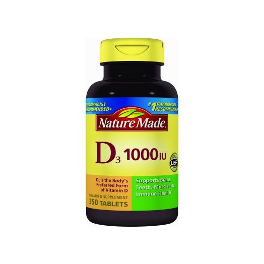 Nature Made Vitamin D3 1000 IU Tablets, 350 Ct