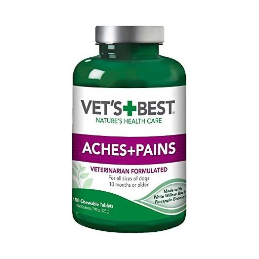 Vet’s Best Aspirin Free Aches + Pains Dog Supplement | Vet Formulated for Dog Pain Support and Joint Relief