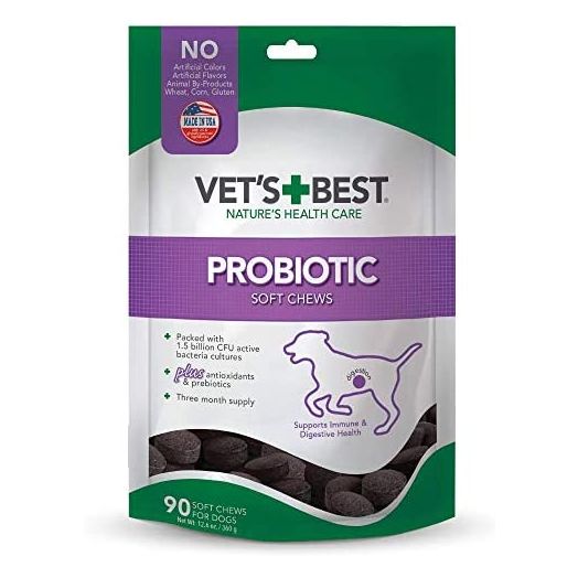 Vet's Best Probiotic Soft Chews Dog Supplement | Supports Dog Digestive Health | Promotes a Healthy Gut | 90 Day Supply