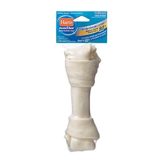 Hartz Dentist's Best Beef Flavored 8 Inch Rawhide Dental Dog Bone Chew