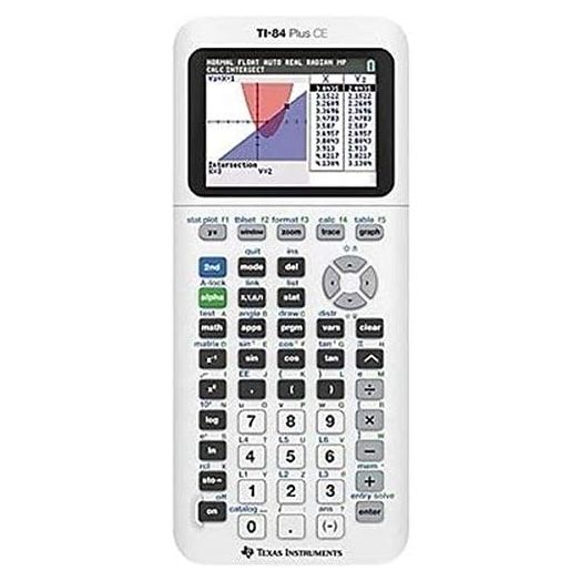 TI-84 Plus CE Color Graphing Calculator, White