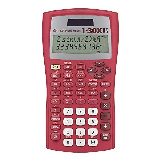 Texas Instruments TI-30XIIS Scientific Calculator, Red
