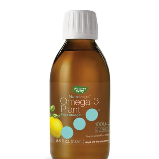 Nature's Way NutraVege Omega-3 Plant Extra Strength 1000 mg, Zesty Lemon - 6.8 fl. oz (200 ml)