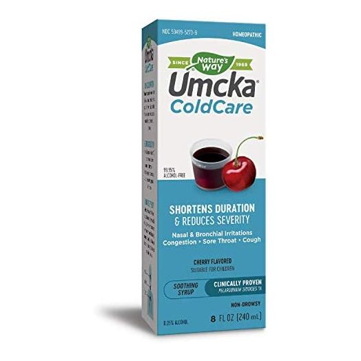 Nature's Way Umcka ColdCare Shortens Duration & Reduces Severity, 99.95% Alcohol-Free Cherry, 8 Oz.