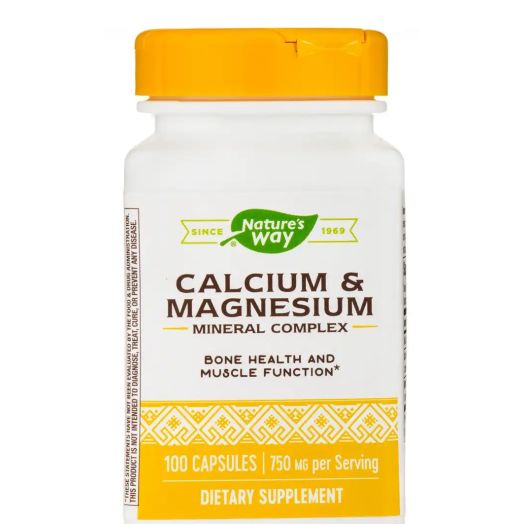 Nature's Way Calcium and Magnesium - 100 Capsules