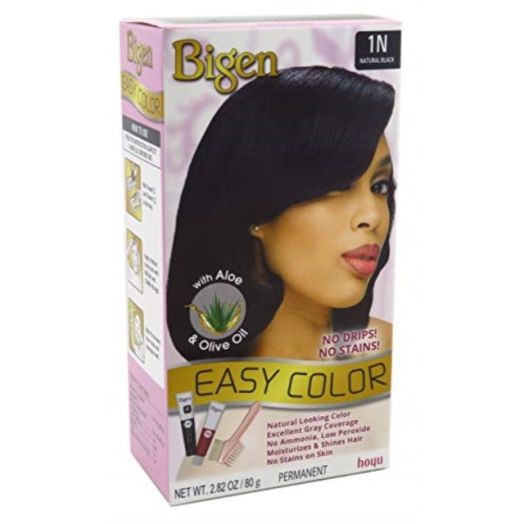 Bigen Easy Color Permanent Hair Dye with Aloe and Olive Oil, Natural Black, 2.82 oz