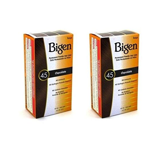 Bigen Powder Hair Color #45 Chocolate 0.21oz (2 Pack)