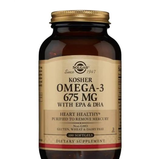 Solgar Vitamin and Herb Kosher Omega-3 675 mg - 100 Softgels