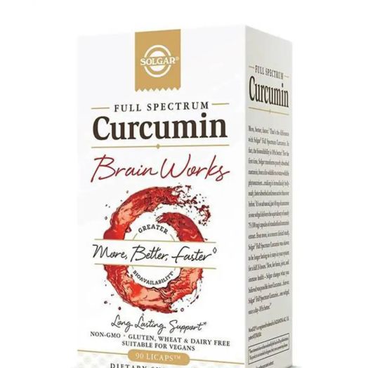 Solgar Vitamin and Herb Full Spectrum Curcumin Brain Works - 90 Licaps