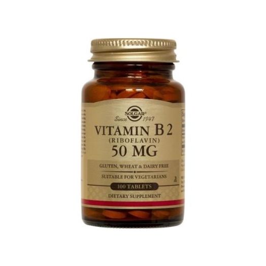 Solgar Vitamin B2 Riboflavin 50 mg - 100 Tablets