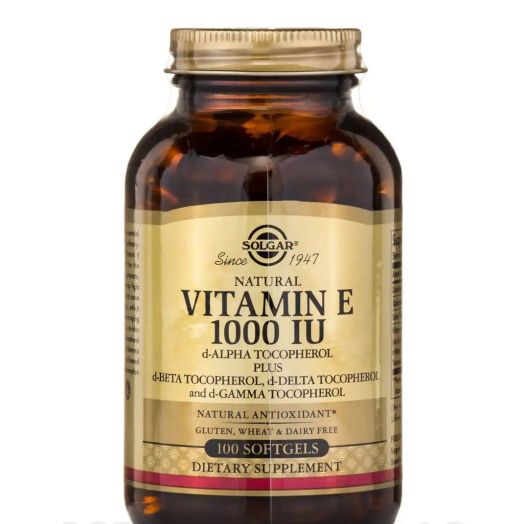 Solgar Vitamin and Herb Vitamin E 1000 IU (d-Alpha Tocopherols & Mixed Tocopherols) - 100 Softgels