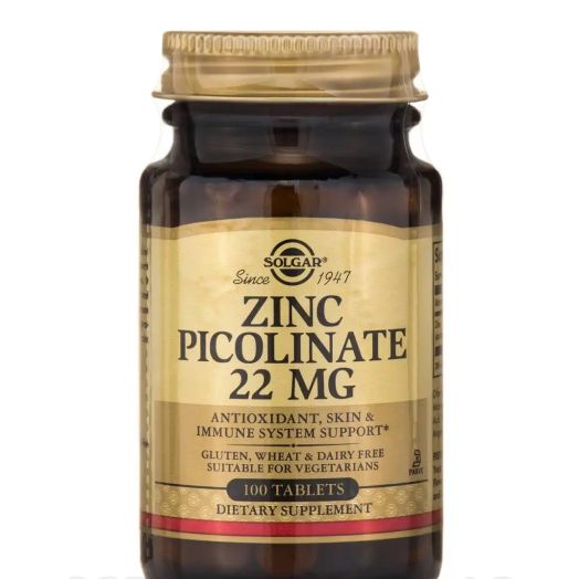 Solgar Vitamin and Herb Zinc Picolinate 22 mg - 100 Tablets