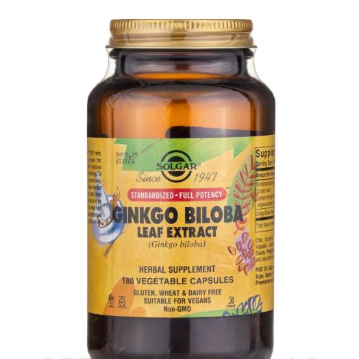 Solgar Vitamin and Herb Ginkgo Biloba Leaf Extract - 180 Vegetable Capsules