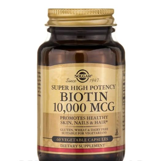 Solgar Vitamin and Herb Biotin 10,000 mcg - 60 Vegetable Capsules