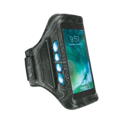 SCOSCHE ABL LITFIT Sport Armband with Built-In Safety LED Lights for Smartphones