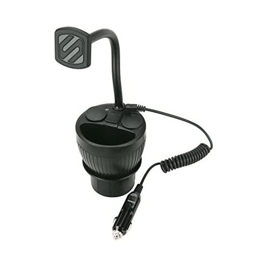 Scosche MAGPCUP MagicMount PowerHub Magnetic Cup Holder Phone Mount for Car, Charge Multiple Devices, Adjustable to Fit Most Cupholders, Black