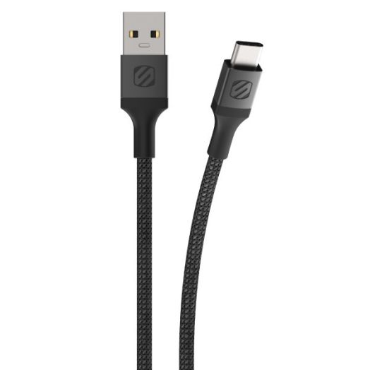 Scosche Cab10-sp Strikeline Premium USB to Type-C Charge & Sync Braided Cable 10-foot. Space Gray