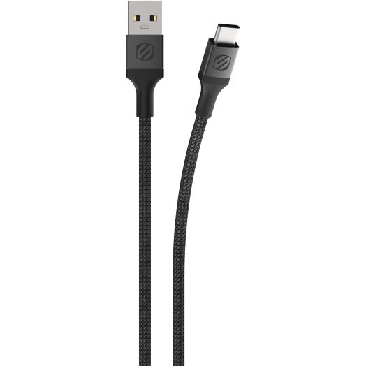 Scosce CAB4-SP STRIKELINE Premium 15W USB to Type-C Charge & Sync Braided Cable 4-ft. Space Gray