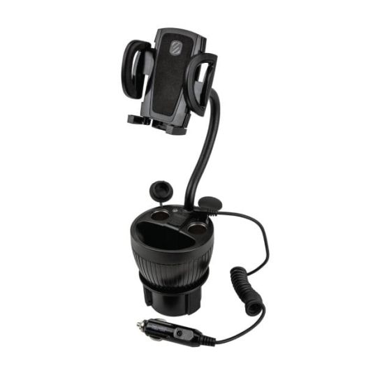 SCOSCHE UH2PCUP PowerHub 4” Adjustable Arm and Cup Holder Car Mount