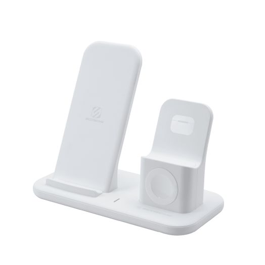 Scosche CSQ3N1WT-SP 3-in1 Wireless Powering Dock - White