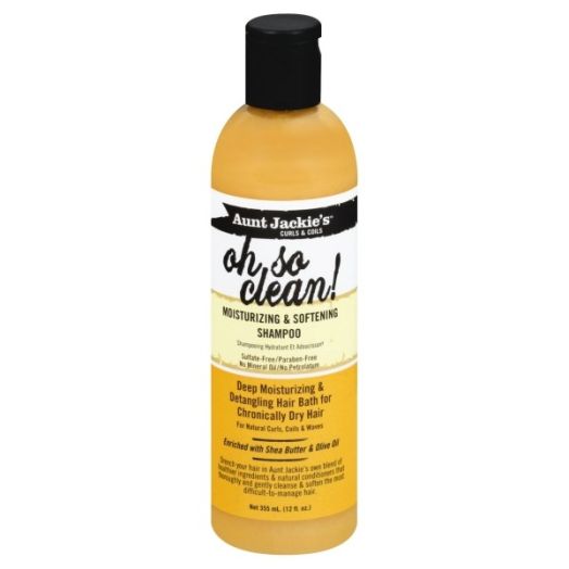 Aunt Jackie's Oh So Clean Curls & Coils Detangling Moisturizing Daily Shampoo with Coconut Oil, 12 fl oz
