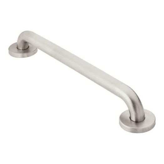 Moen R8716P Home Care Safety 16-Inch Textured Grip Stainless Steel Bathroom Grab Bar, Peened